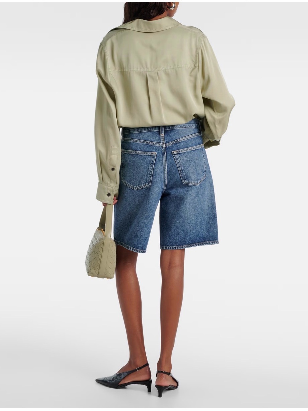 Agolde Medium Blue Denim Bermuda Shorts